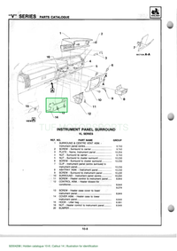 Holden parts catalogue: 92004298, correct component highlighted, TUF Motorsports watermark. Illustration for identification.