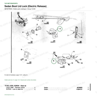 Holden VL parts catalogue, GM 9279093, Sedan Boot Lock (Electric Release), page 12-21, callout 6; tufmotorsports.com.au watermark.