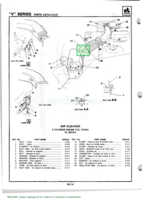 Holden parts catalogue: RB30_MAF, correct component highlighted, TUF Motorsports watermark. Illustration for identification.