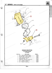 Holden VL RB30 engine mounting arrangement, catalogue page 00M-1, callouts 3 and 6 highlighted with TUF Motorsports watermark. One side illustrated.