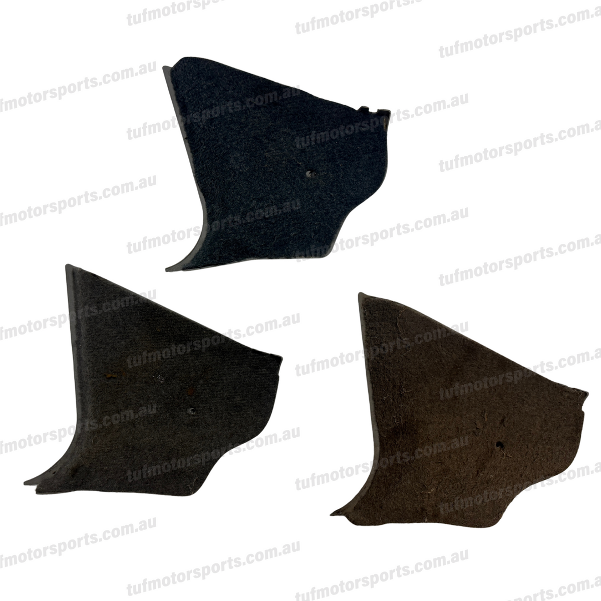 VL Calais left-hand carpeted kick panel GM 92025981, front stock colour examples